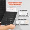 Pegboard Combination Kit 11 x 11" Plastic Pegboard 4 Panels for Home Black