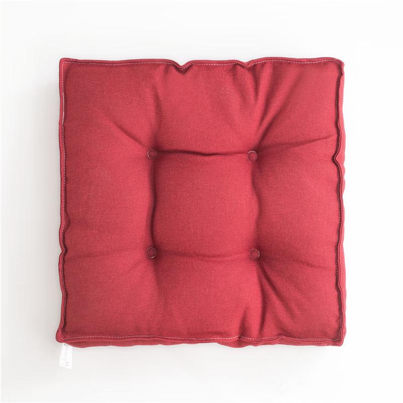 Solid Color Square Thickened Seat Cushion