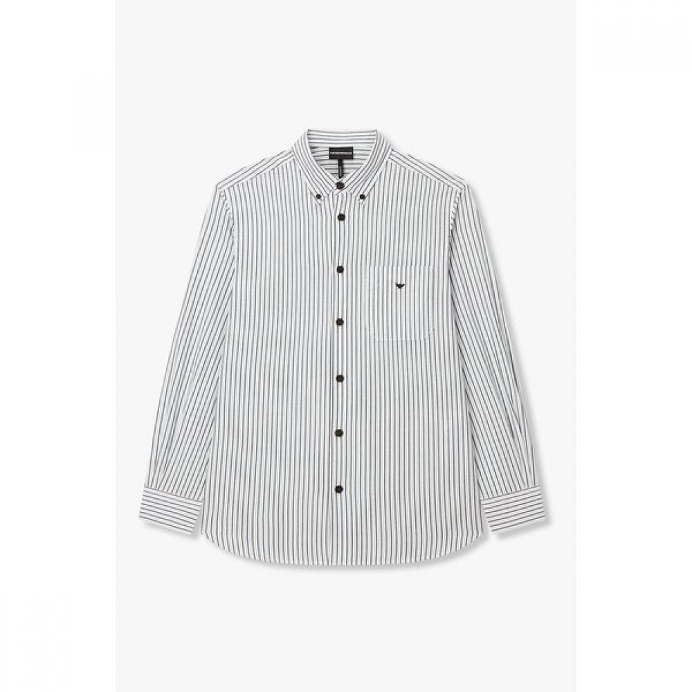 Emporio Armani Men S Stripe Pattern Button Down Shirt A516104007