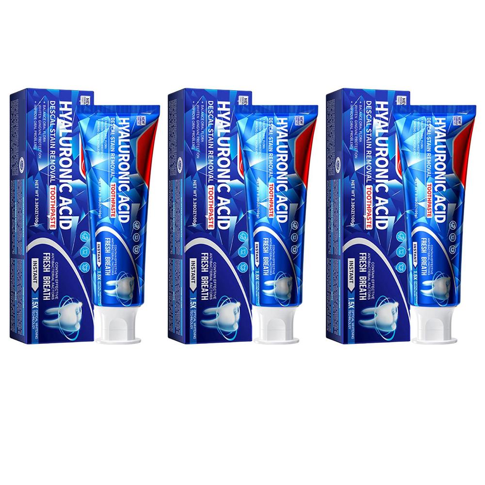 Зубная паста отбеливающая, глубоко очищающая зубная паста, отбеливающая зубная паста для взрослых с гиалуроновой кислотой, естественное отбеливание зубов