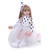 KEIUMI 24 Inch 60 Cm Reborn Baby Dolls Girl Cloth Body Beautiful Doll With Long Gold Hair For Kid Xmas Present