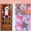 Skellington Nightmare Jack Before Christmas Inspired Shabby Chic Rag Wreath