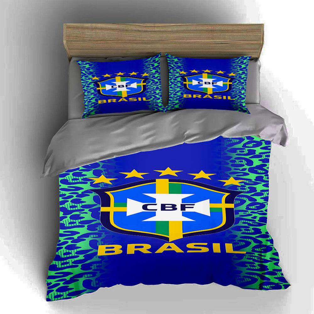 Brazilian Football Confederation logo. Bedding sets Duvet cover sets Duvet covers Pillowcases(1 * Duvet Cover 2 * Pillowcases, without duvet insert)