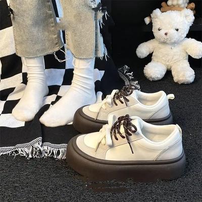 Мода Мода 2025 Круглый носок Шнуровка Женская обувь Предлагает Тренды Оригинальная 39 Ходьба Y2k Новая Эстетика Дешевая Женская Обувь в Распродаже