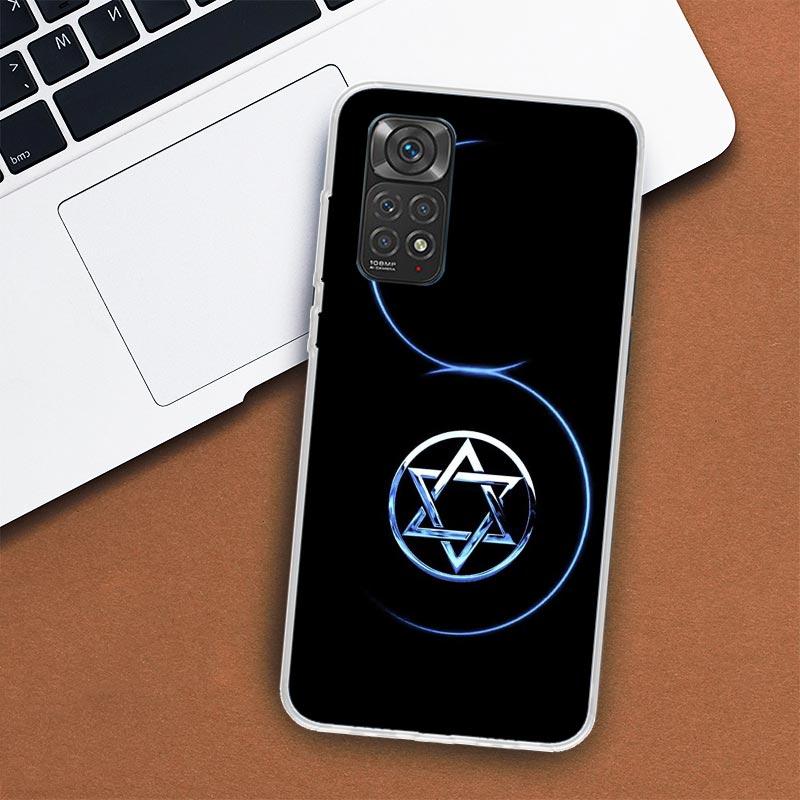 Чехол для телефона с изображением еврейской звезды Давида для Xiaomi Redmi Note 13 12 12S 11 11S 10 10S 9 9S 11T 11E Pro Plus 8 8T 7 + чехол