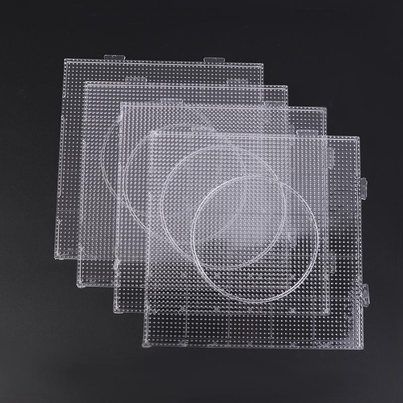 4Pcs 2.6MM Beads Pegboards Board For Perler Tool Fuse Beads Square Jigsaw Puzzle Template Children Educational Toys DIY