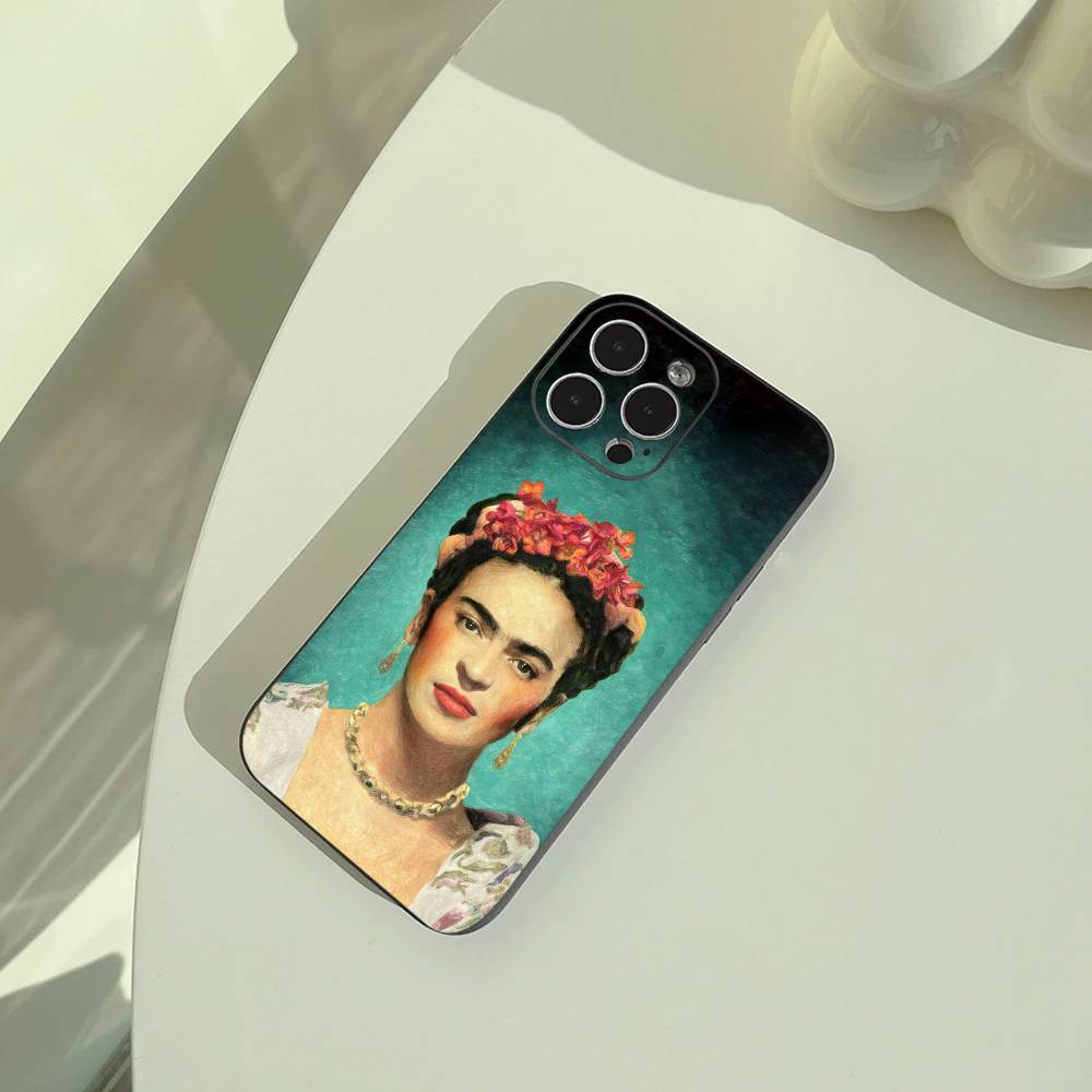 A-Художник F-Фрида K-Калос Чехол для телефона Для iPhone 17,16,15,14,13,12,11 Pro Max,16/15/14Plus,XS Мягкий Черный Чехол