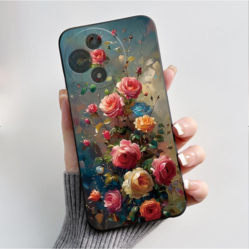Чехол для TCL 60 SE Nxtpaper 60SE 605 Fundas Мягкий Силиконовый Черный Корпус TCL 60 Nxtpaper 60R 60 5G Чехол Милый Цветок Мультяшный Корпус