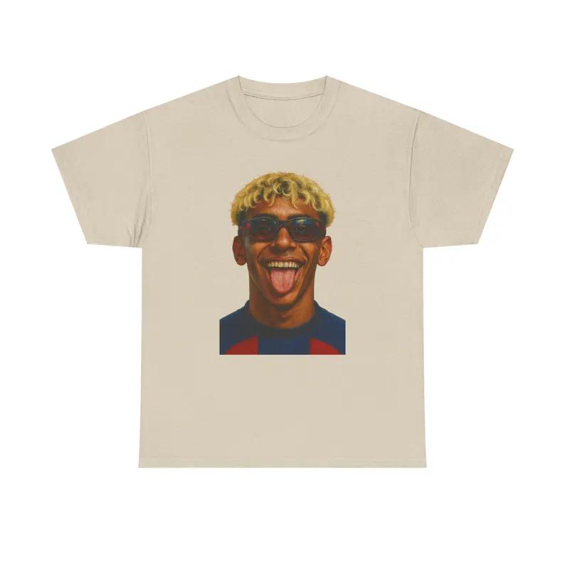 2026 Summer Lamine Yamal Portrait Soccer Graphic T Shirt Y2k Hip Hop Round Neck Oversized Unisex Casual Streetwear Fan Tee