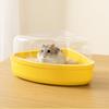 Transparent Pet Bath Container Anti-spill Hamster Toilet  for Mice Gerbil Golden Bear