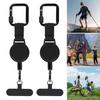 Retractable Phone Tether with Belt Clip 60cm Steel Cable Phone Clip for Anti-Theft & Hands-Free Use Universal Outdoor Adventure Phone Accessory