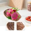 Imitation Rattan Basket Woven Bread Basket Shelf Home Decor Multifuctional Organizer Bathroom Vanity Tray for Bathroom, Home,