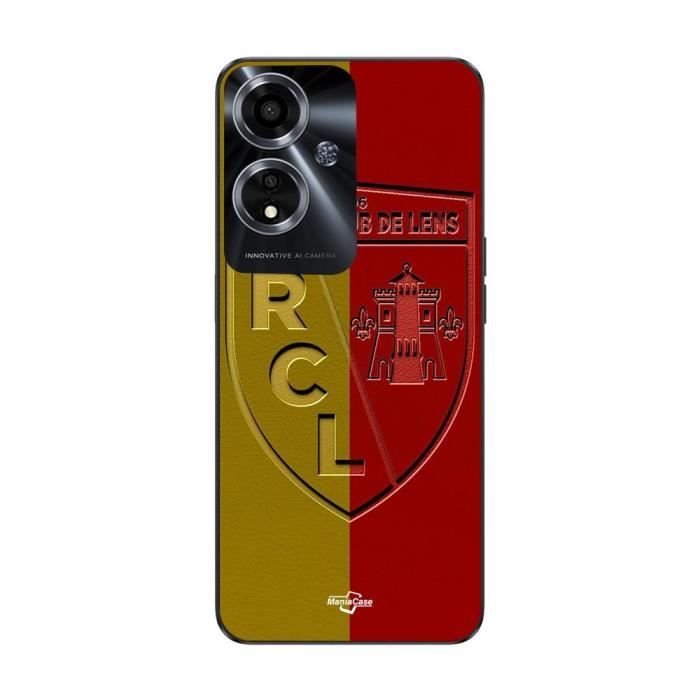 Coque pour Oppo A59 5G RCL LENS Logo fond jaune et rouge Maniacase