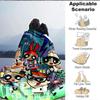 1pc Powerpuff Girls Flannel Throw Blanket HD Printed Lightweight Soft Warm All Season Blanket for Sofa, Bed, Travel, Camping Machine Washable