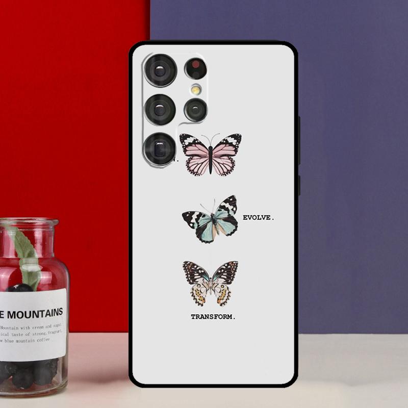Чехол Funda с цветком бабочки для Samsung Galaxy S25 Ultra S9 S10 S20 S21 S22 Plus S23 FE S24 Ultra