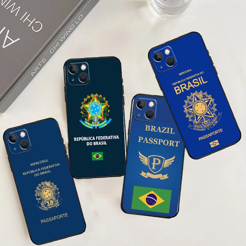 Чехол для телефона Паспорт Бразилии для iPhone 17 Pro Max 16 15 13 12 11 14 Pro Max Plus 12 13 Mini 16e 17 Air Cover