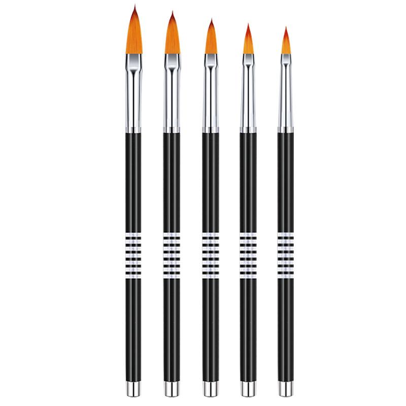 5 Pcs Nails Art Dotting Pen Nails Brushes For Nails Art Accessories Tools Kits Nail Supplies For Professionals Manicure Set