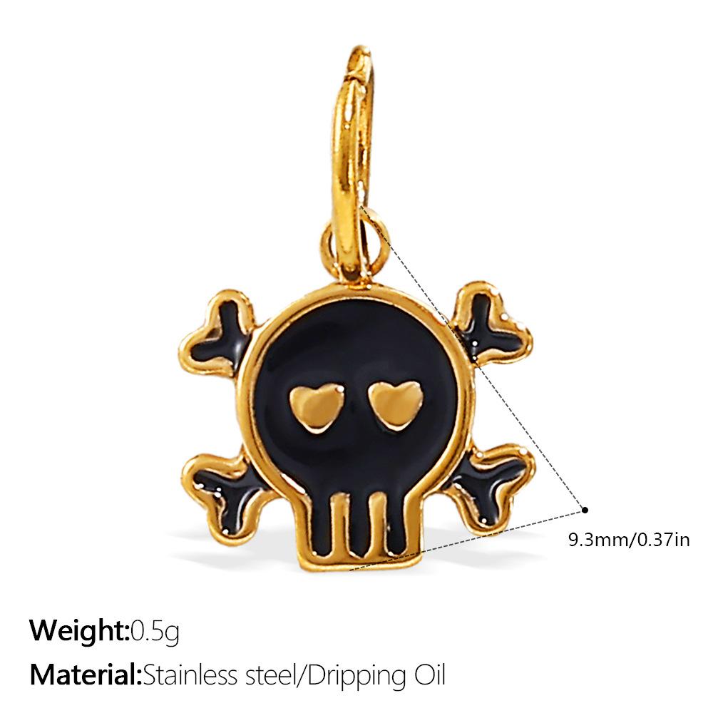 Creative Dripping Oil Colorful Three-Dimensional Diy Pendant Stainless Steel Gold-Plated Small Pendant Pendant Collection
