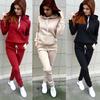 Stylish 2024 Fall/Winter Women's Fleece Hoodie Sports Set from Europe & America