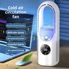 Rechargeable Usb Desktop Fan With Spray Humidifier And Touch Operation For Home And Gift