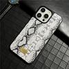 Роскошный чехол из кожи леопарда и змеи для защиты от падений для iPhone 16 15 13 12 11 14 17 Pro Max Plus 17 Air XS XR противоударный чехол