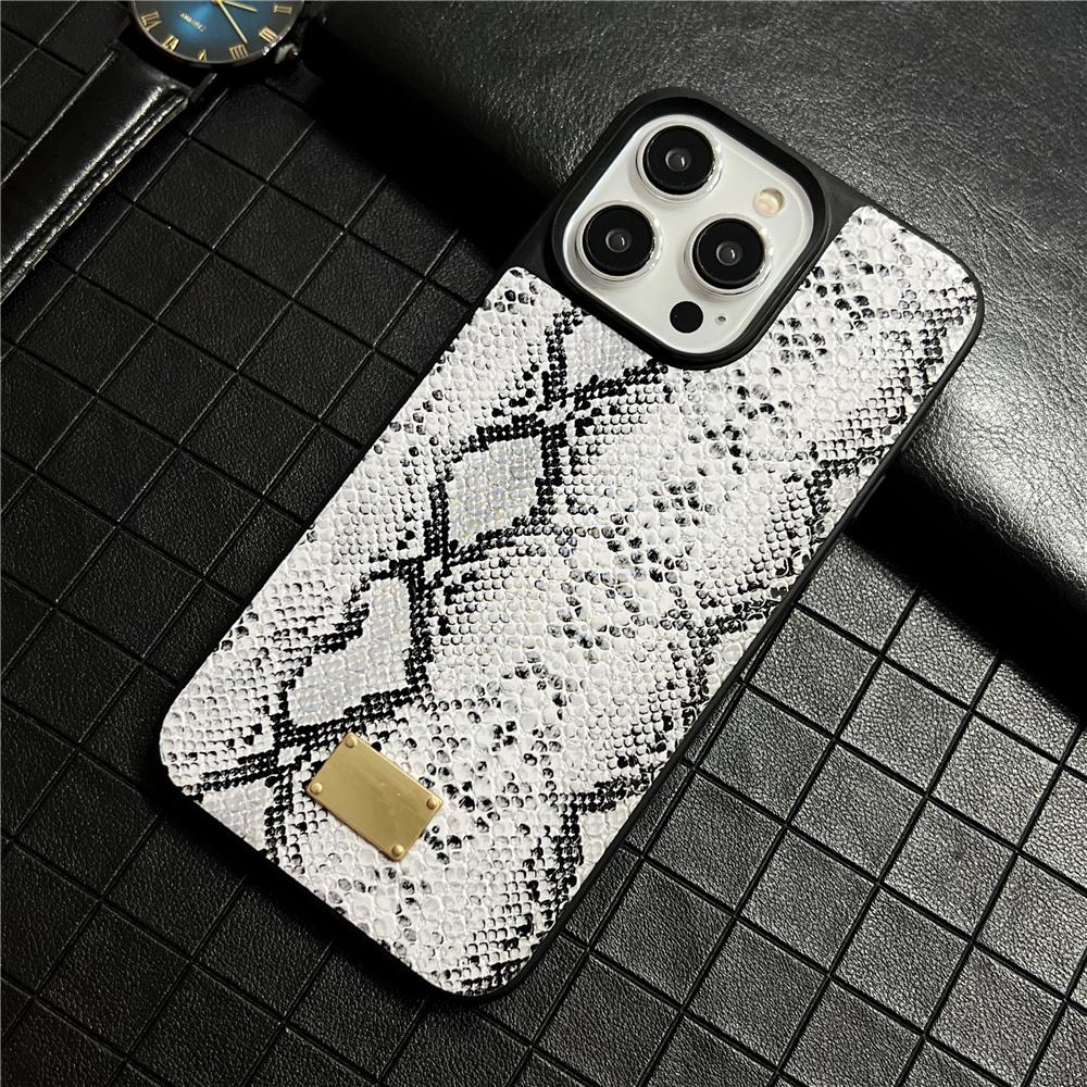 Роскошный чехол из кожи леопарда и змеи для защиты от падений для iPhone 16 15 13 12 11 14 17 Pro Max Plus 17 Air XS XR противоударный чехол