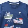 Little maven Baby Boys 2026 Summer New Kids Clothes T Shirts Children's Clothing Toddler Cartoon Ships Shirts 2-7 Years Old