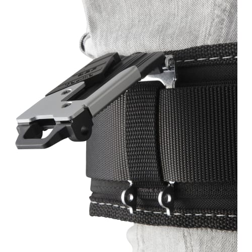 Tajima Safe System Safety Holder for Waist Belts, Metal, Left-Handed (SF-MLHLD) - Over 3x Stronger than Resin (In-House Testing) - Space-Saving Design