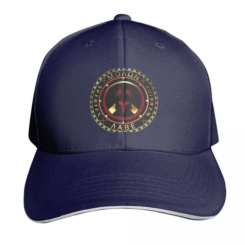 Molon Labe Spartan Helmet Greek Key Black Gold Red Baseball Cap Custom Cap Vintage Streetwear Golf Unisex Womens
