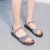 Fashion Open Toe Flat Rubber Woman Shoes Asian Size 2025 Trend Sandal Anti Slip Hot Designer Casual Shoe Original Pvc Sandals for Women