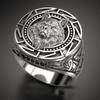 Vintage Wolf Totem Thai  Ring  Wolf Head Men's Ring