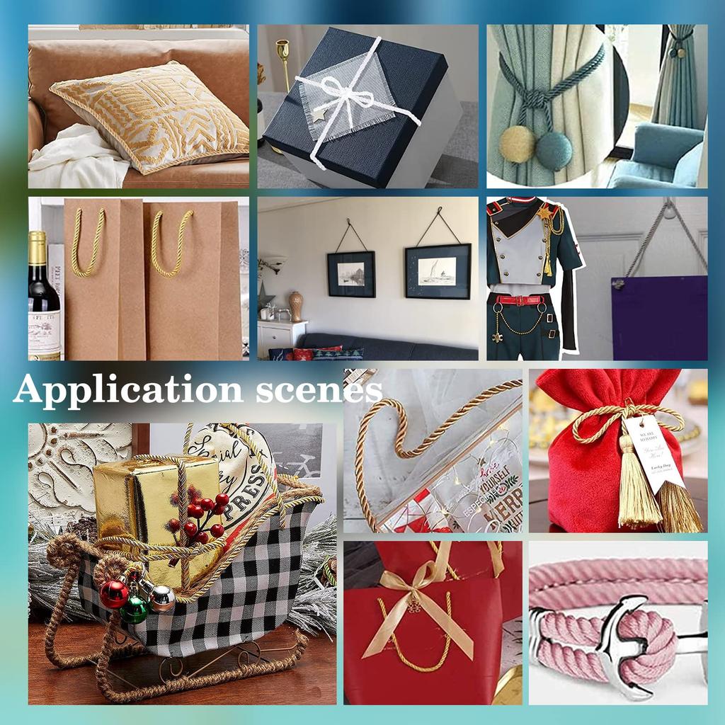 PH PandaHall Braid Twisted Diameter Hair Braided Japanese Craft Взрослый шнур Длина 18 м, золотой, прибл.. 8мм, Орнамент, Одежда, Obijime, Нить,