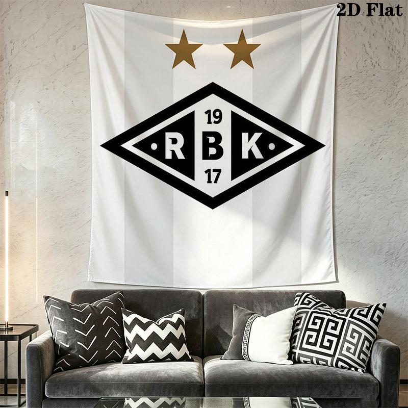 Rosenborg Ballklub Wall Hanging Printed Fabric Blanket Decorative Tapestries for Bedroom Living Room Home Decor