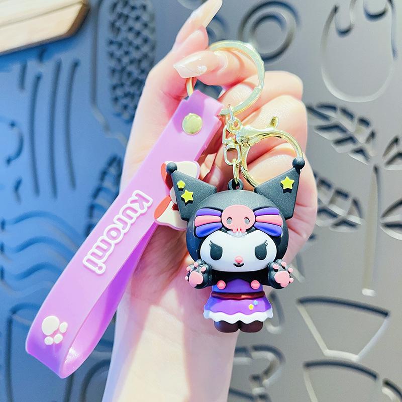 Cute Cartoon Skull Rabbit Keychain Exquisite Bag Pendant Couple Gift Claw Machine Prize For Women