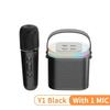 Y1 High Power Karaoke Bluetooth Speaker Portable 360 Stereo Surround Waterproof Wireless Subwoofer with Dual Microphone Boombox