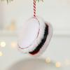 Christmas Drum Hanging Ornament for Tree Decoration Plush Fabric Texture Classic