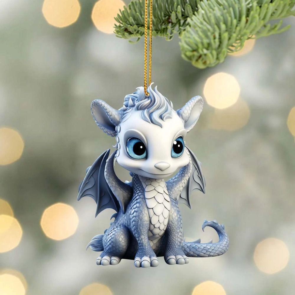 Акриловый кулон в виде дракона, сделай сам, поделки, украшения для рождественской елки, креативные рождественские подвесные украшения