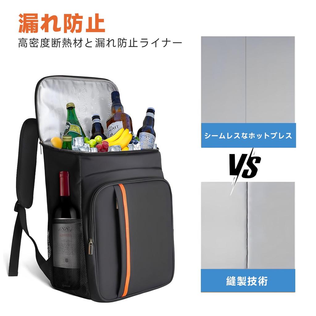 Leechatwin Insulated Backpack Cooler Extra Thick Handbag and Shoulder for Outdoor LCW0822 Box, Foldable, Compact, 28L, Lightweight, Waterproof,