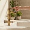 Bamboo Faucet Tall Antique Gold Faucet Tap Rust Resistant Easy to Install
