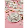 Набор для завтрака Lux Seramik Artless, 18 предметов, розовый на 8 персон