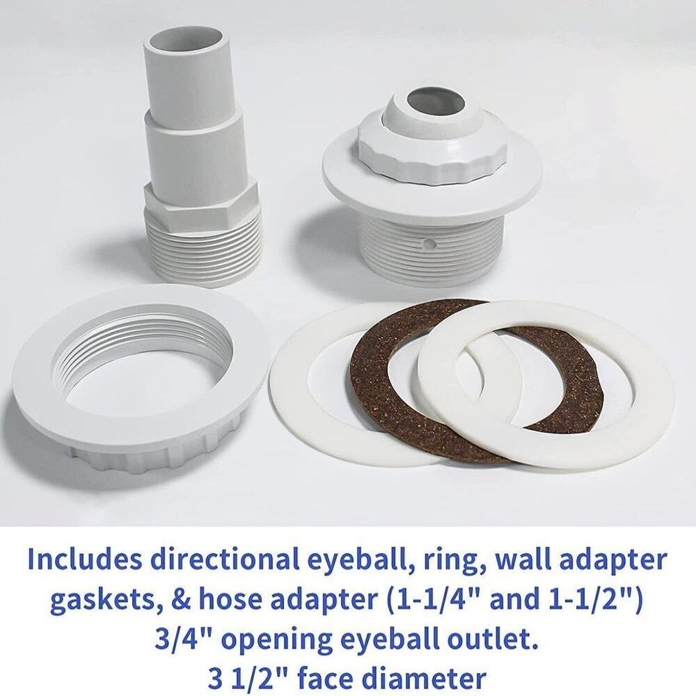 32/38mm Adjustable SPA Jet Nozzle Swimming Pool Nozzle Eyeball Water Outlet Return Inlet Nozzle