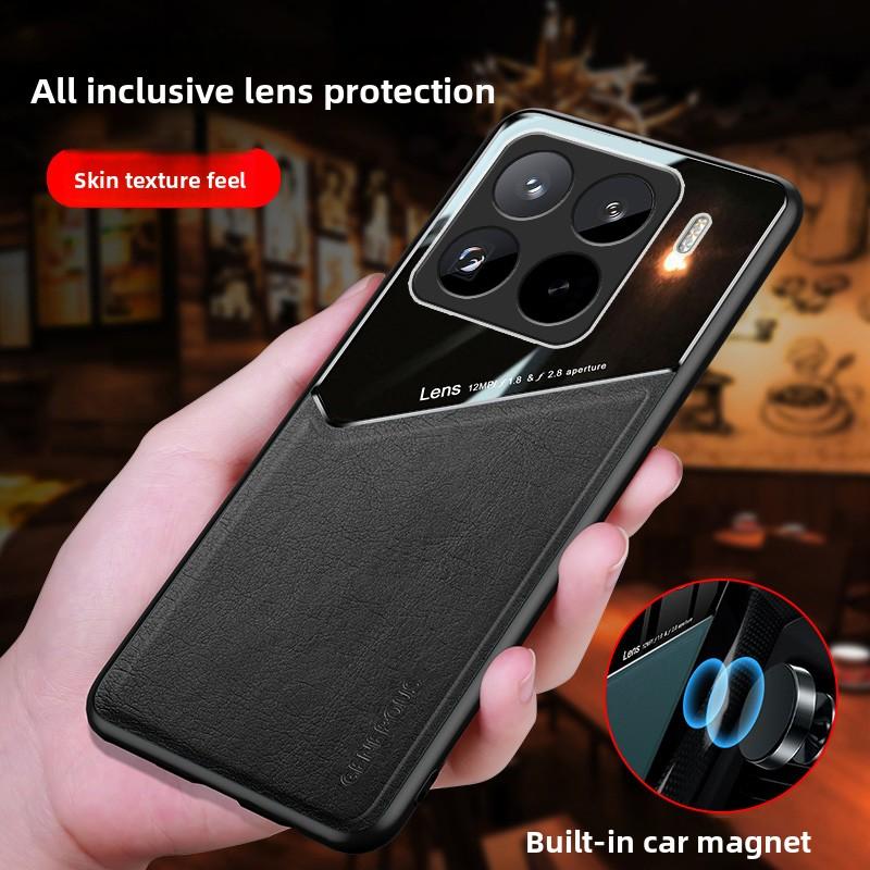 Чехол для Xiaomi Mi 15T Pro, Роскошный чехол-накладка с магнитом и текстурой мягкой кожи для корпуса телефона Xiaomi Mi 15T 14T Pro