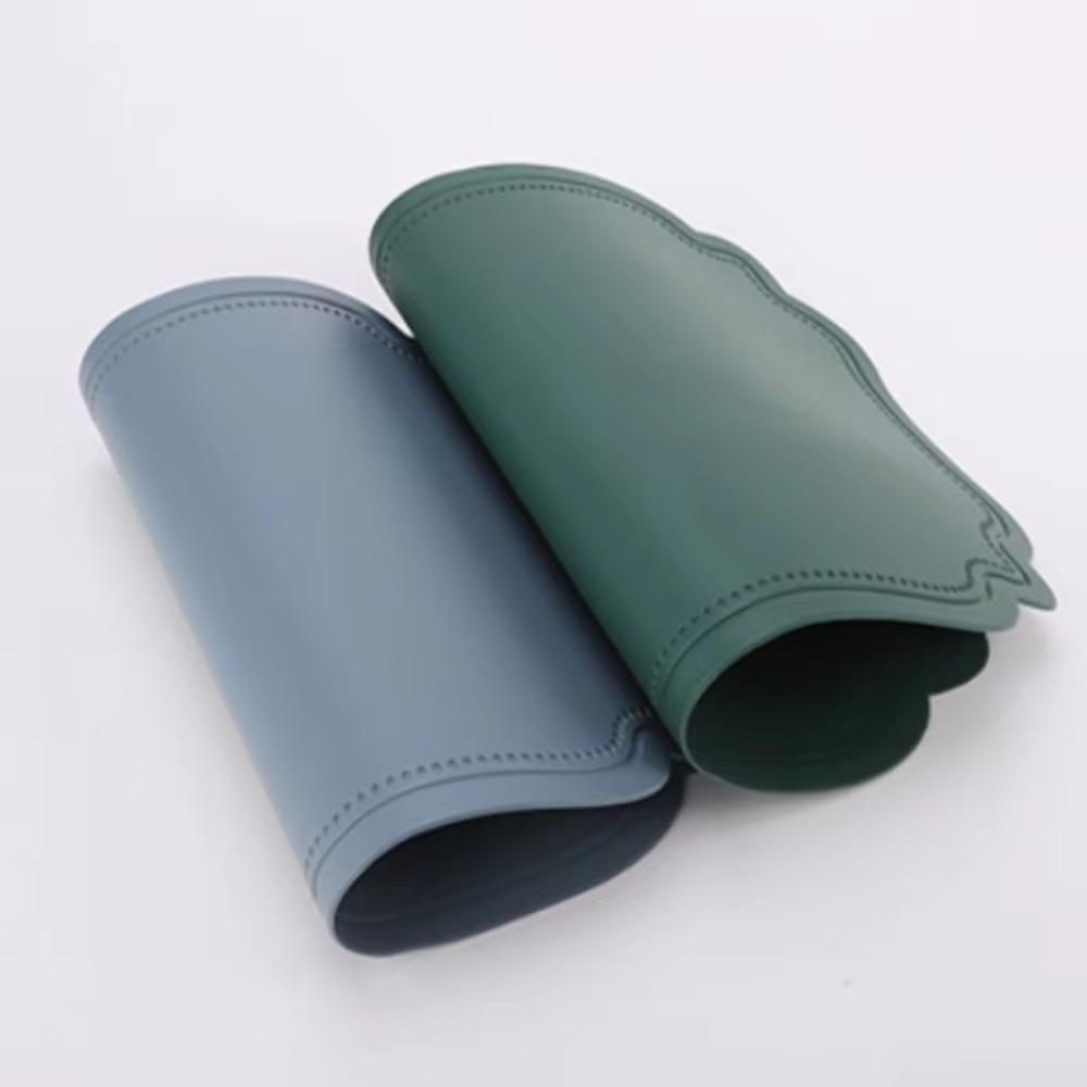 Faux Leather Coffee Place Mat Solid Color Heat Resistant Mat New Place Mat Outdoor Indoor
