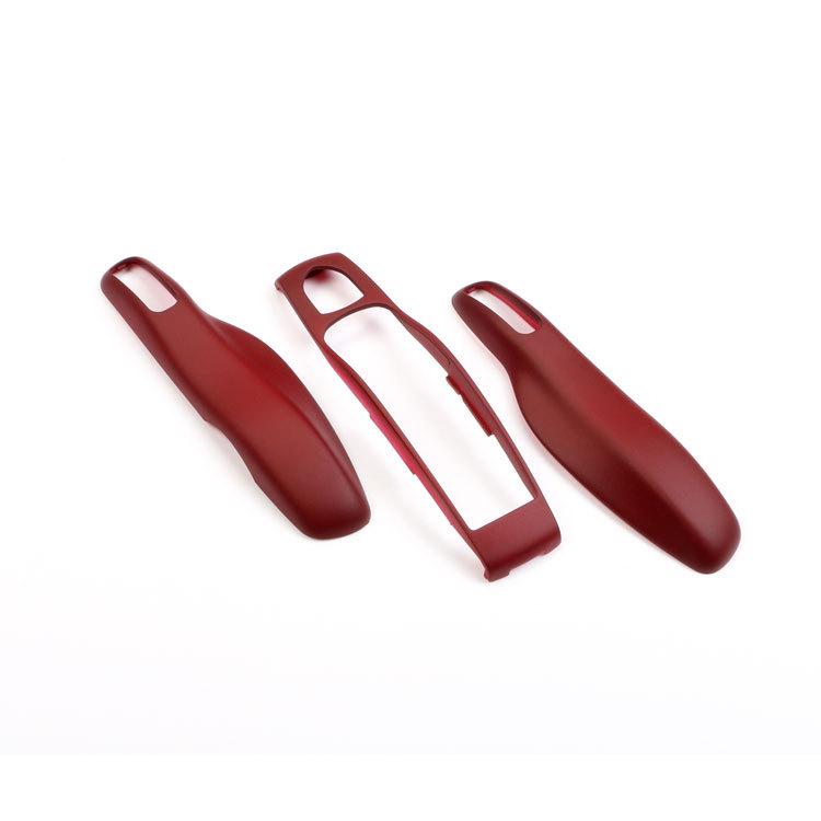 Fits Porsche Key Shell: New Cayenne, Macan, Panamera, 718, Taycan - Ice Raspberry Pink Matte Gray Solid Color