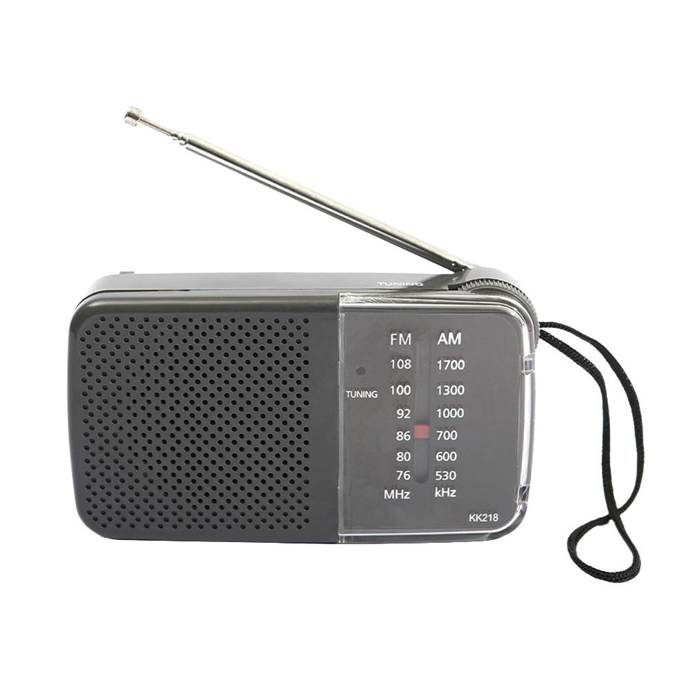 1/2Pcs KK218/BJLR21 AM FM Radio Telescopic Antenna Mini Vintage Radio Battery Powered Emergency Weather Broadcast for Seniors