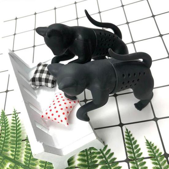 Инновационный диффузор для чая с точными отверстиями, очаровательное легкое чистое ситечко для чая для кошек