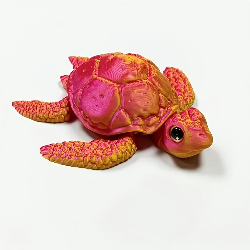 1Pc 3D Printed Turtle Ornament, Home Decoration Ornament Collection Hobby Halloween And Christmas Decoration, Home Decor [Eye Color Random]