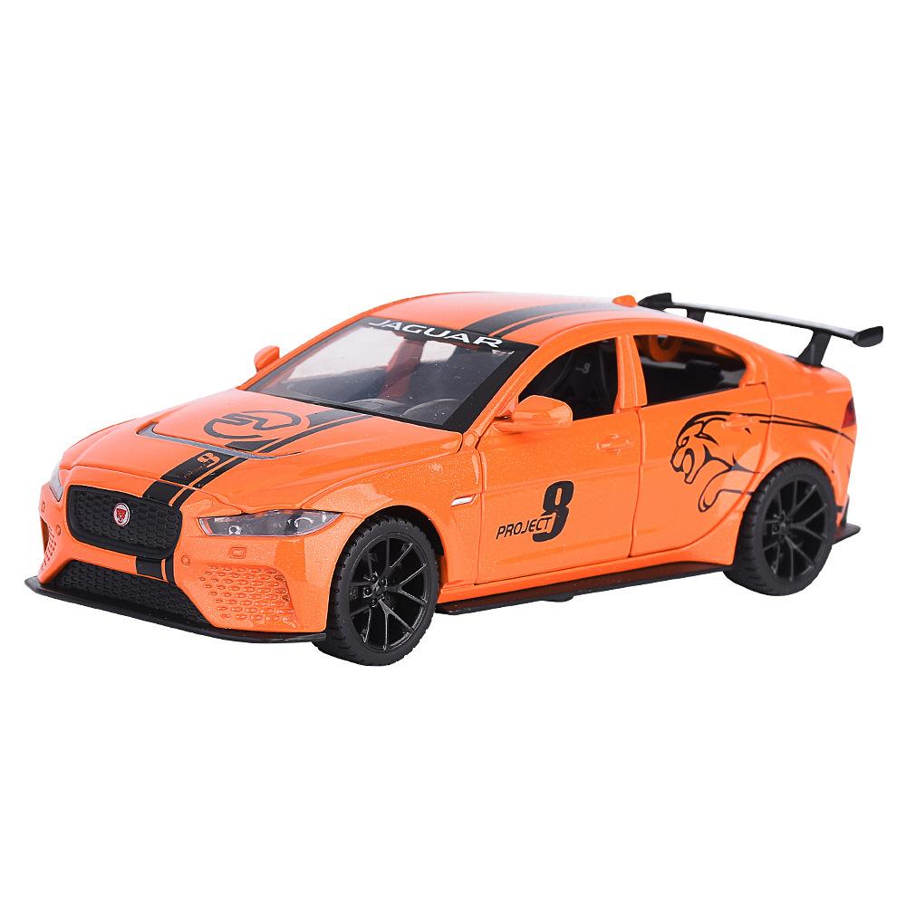 1/32 масштаб Jaguar, литая под давлением спортивная модель автомобиля, игрушечный автомобиль с откатным механизмом, звуком и светом для детей, коллекция подарков для мальчиков и девочек