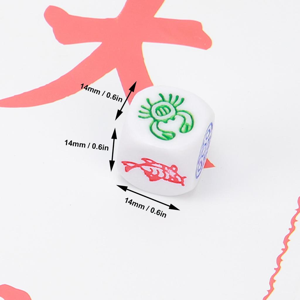 Резьба по дереву Рыба Креветка Краб Игра в кости Игровое поле Белые кости с круглыми углами Интерактивные игры Рыба Креветка Краб Игра в кости Игровое поле