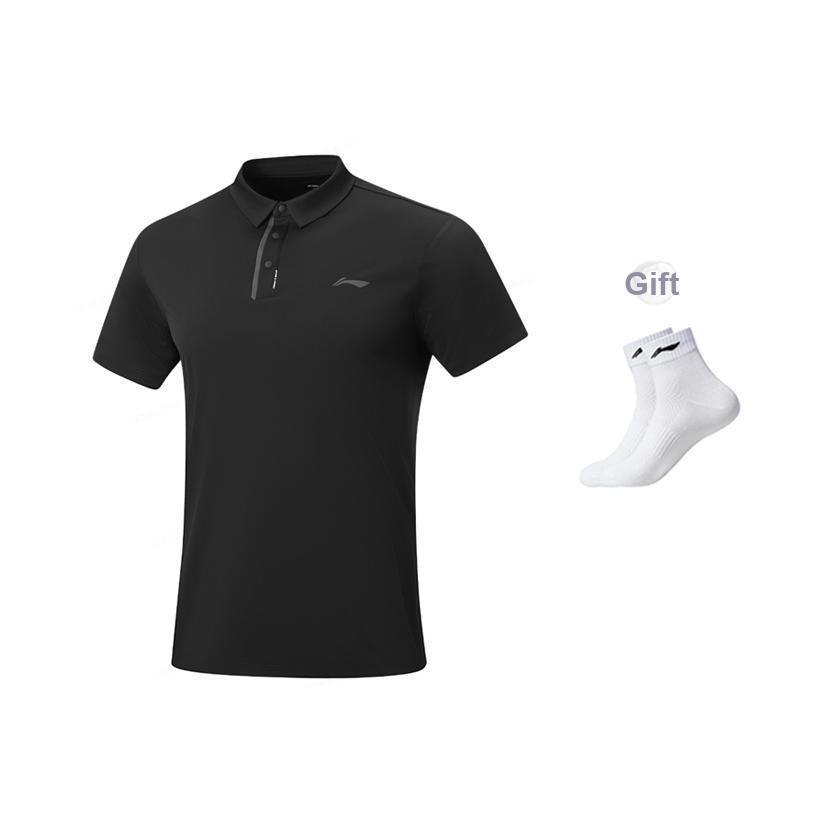 Мужская футболка-поло Li Ning Fitness Series, устойчивая к УФ-излучению, отводящая влагу, быстросохнущая, топ APLW163-6
